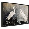 Artgeist Paveikslas - Herons and cherry blossoms - oriental-style illustration depicting birds