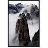 Artgeist Paveikslas - High Mountains in Mist (1-part) - Landscape of Clouds Amid Rocks