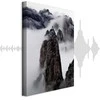 Artgeist Paveikslas - High Mountains in Mist (1-part) - Landscape of Clouds Amid Rocks
