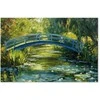 Artgeist Paveikslas - Impressionist bridge - painting of a bridge against a picturesque background