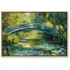 Artgeist Paveikslas - Impressionist bridge - painting of a bridge against a picturesque background