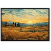 Artgeist Paveikslas - Impressionistic fields - painted golden landscape with fields of grain