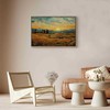 Artgeist Paveikslas - Impressionistic fields - painted golden landscape with fields of grain