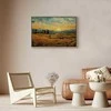 Artgeist Paveikslas - Impressionistic fields - painted golden landscape with fields of grain