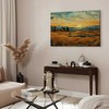 Artgeist Paveikslas - Impressionistic fields - painted golden landscape with fields of grain