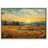 Artgeist Paveikslas - Impressionistic fields - painted golden landscape with fields of grain