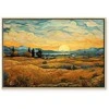 Artgeist Paveikslas - Impressionistic fields - painted golden landscape with fields of grain