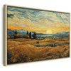 Artgeist Paveikslas - Impressionistic fields - painted golden landscape with fields of grain