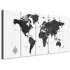 Artgeist Paveikslas - Juodas and Baltas Map (5 Parts) Narrow