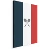 Artgeist Paveikslas - Juodas Badminton Rackets Against the Backdrop of the French Flag