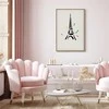 Artgeist Paveikslas - Juodas Graphic Drawing of the Eiffel Tower on a Kreminis Background