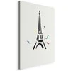 Artgeist Paveikslas - Juodas Graphic Drawing of the Eiffel Tower on a Kreminis Background