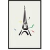 Artgeist Paveikslas - Juodas Graphic Drawing of the Eiffel Tower on a Kreminis Background