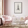 Artgeist Paveikslas - Juodas Graphic Drawing of the Eiffel Tower on a Kreminis Background