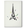 Artgeist Paveikslas - Juodas Graphic Drawing of the Eiffel Tower on a Kreminis Background