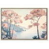 Artgeist Paveikslas - Landscape with the Ocean Cliffs and Trees in Delicate Rožinė Shades