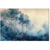 Artgeist Paveikslas - Landscape with Trees in Illustrative Style Fairy-Tale Mėlyna Forest