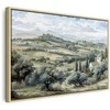 Artgeist Paveikslas - Landscape with Žalias Fields and Trees Tuscan Sunny View