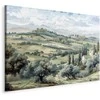 Artgeist Paveikslas - Landscape with Žalias Fields and Trees Tuscan Sunny View