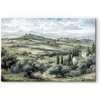 Artgeist Paveikslas - Landscape with Žalias Fields and Trees Tuscan Sunny View