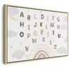 Artgeist Paveikslas - Letters Above the Rainbow - Letters Among Streams of Rain and Clouds with a Rainbow Moon and Stars on a Light Background