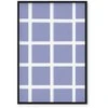 Artgeist Paveikslas - Lines and Symmetry - Expressive Baltas Grid on a Mėlyna Background