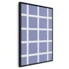 Artgeist Paveikslas - Lines and Symmetry - Expressive Baltas Grid on a Mėlyna Background