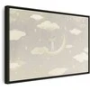 Artgeist Paveikslas - Little Conqueror - A Mouse in Heart Pajamas on the Moon Among Clouds