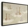 Artgeist Paveikslas - Love - Colorful Giraffes Floating on Clouds Among Hearts and Stars