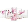 Artgeist Paveikslas - Magnolias over Water (5 Parts) Wide Rožinė
