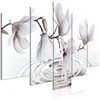 Artgeist Paveikslas - Magnolias over Water (5 Parts) Wide Pilkas