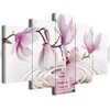 Artgeist Paveikslas - Magnolias over Water (5 Parts) Wide Rožinė