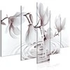 Artgeist Paveikslas - Magnolias over Water (5 Parts) Wide Pilkas