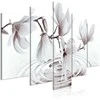 Artgeist Paveikslas - Magnolias over Water (5 Parts) Wide Pilkas