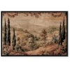 Artgeist Paveikslas - Mediterranean landscape - old tapestry with a hill and a lake