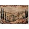 Artgeist Paveikslas - Mediterranean landscape - old tapestry with a hill and a lake