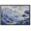 Artgeist Paveikslas - Mėlyna Bay - Italian landscape of Lake Como painted with mėlynas ink