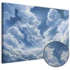 Artgeist Paveikslas - Mėlyna Sky Breaking Through Baltas Fluffy Clouds