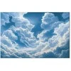 Artgeist Paveikslas - Mėlyna Sky Breaking Through Baltas Fluffy Clouds