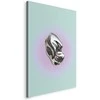 Artgeist Paveikslas - Metallic Form - Abstract Sculpture on a Mint Background with a Violetinė Halo