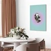 Artgeist Paveikslas - Metallic Form - Abstract Sculpture on a Mint Background with a Violetinė Halo