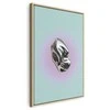 Artgeist Paveikslas - Metallic Form - Abstract Sculpture on a Mint Background with a Violetinė Halo