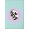 Artgeist Paveikslas - Metallic Form - Abstract Sculpture on a Mint Background with a Violetinė Halo