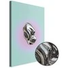 Artgeist Paveikslas - Metallic Form - Abstract Sculpture on a Mint Background with a Violetinė Halo