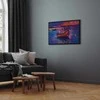 Artgeist Paveikslas - Modern impressionism - night landscape of a lake with a floating boat