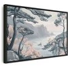 Artgeist Paveikslas - Mountainous Coast with Trees and Rocks in Light Pastel Blues