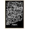 Artgeist Paveikslas - Negative Map: Porto (1 Part) Vertical