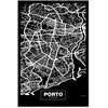 Artgeist Paveikslas - Negative Map: Porto (1 Part) Vertical