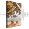 Artgeist Paveikslas - Palm Umbrella (1 Part) Vertical