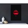 Artgeist Paveikslas - Raudona Lips (1-part) - Juodas Background with English Text